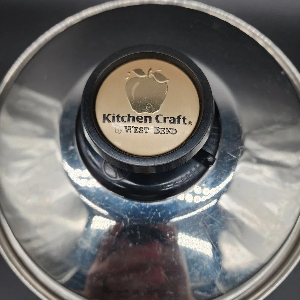 Kitchen Craft Silver Stainless Steel Waterless Skillet Saucepan Pot Set of 2